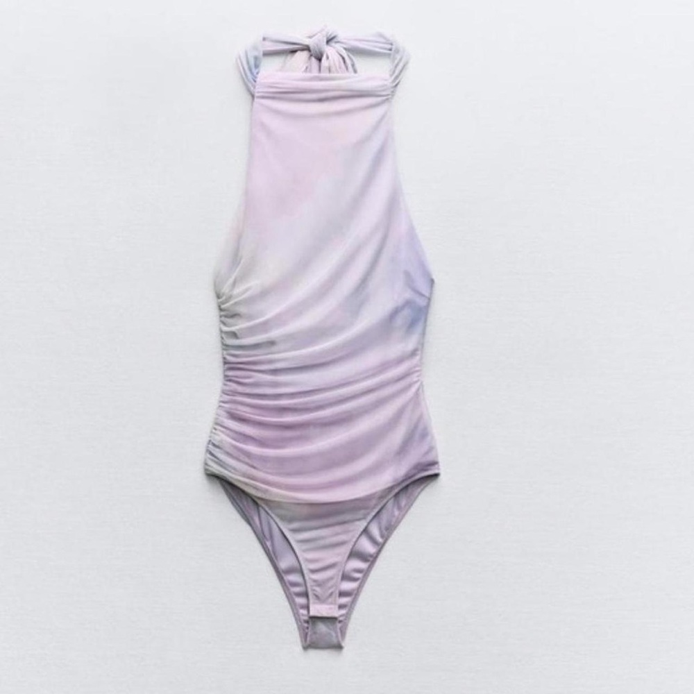 ZARA Halterneck Multi-colored Bodysuit